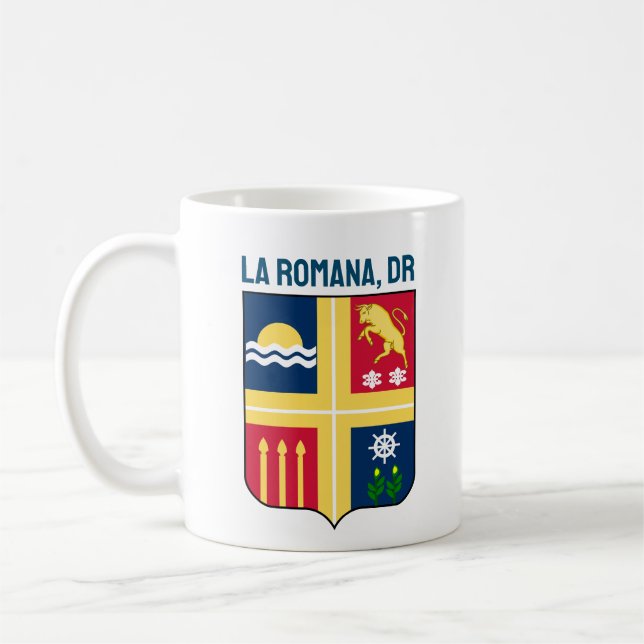 Wappen - La Romana, Dominikanische Republik Kaffeetasse (Links)