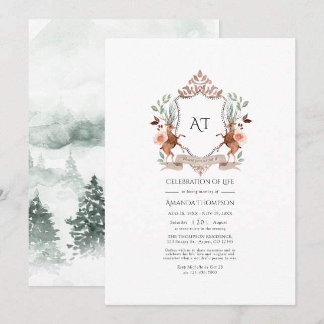 Wappen Laurel Einladung (Vorne/Hinten)