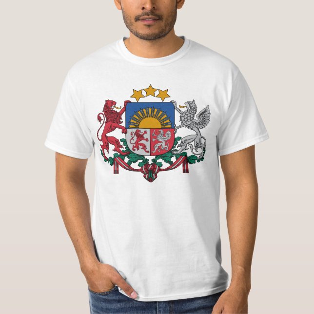 Wappen Lettlands - Latvijas ģerbonis  T-Shirt (Vorderseite)
