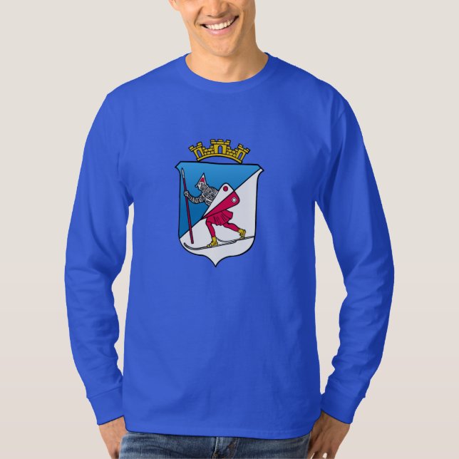 Wappen Lillehammers Norwegen Wappenkunde T-Shirt (Vorderseite)