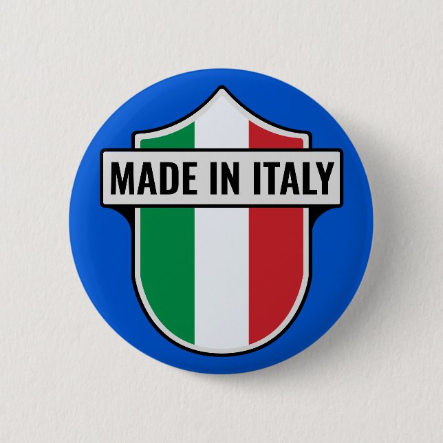 Wappen "Made in Italy" Button (Vorderseite)