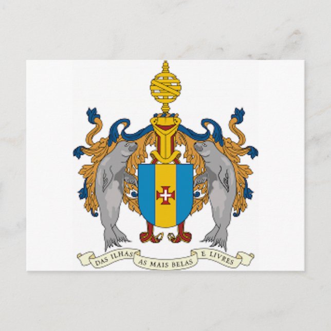 Wappen Madeiras (Portugal) Postkarte (Vorderseite)