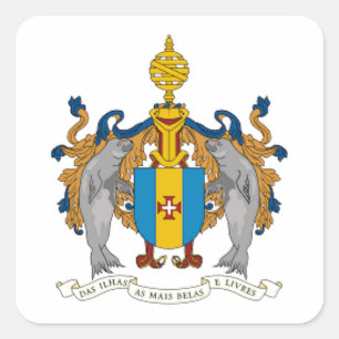 Wappen Madeiras (Portugal) Quadratischer Aufkleber