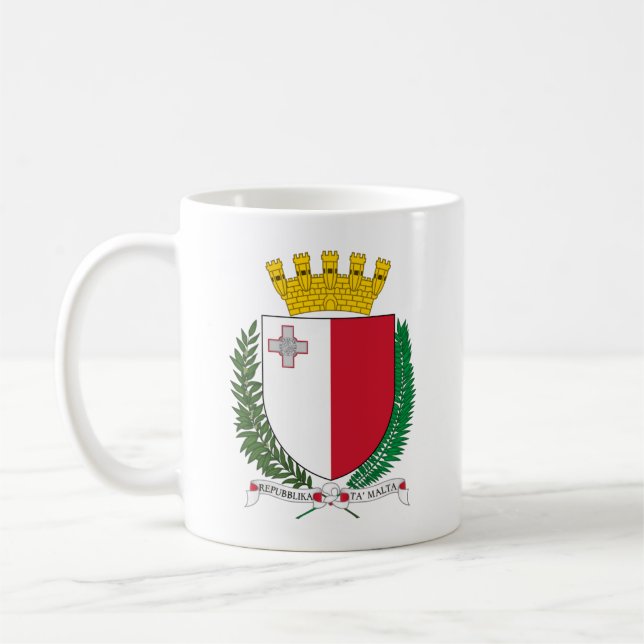Wappen Maltas Kaffeetasse (Links)