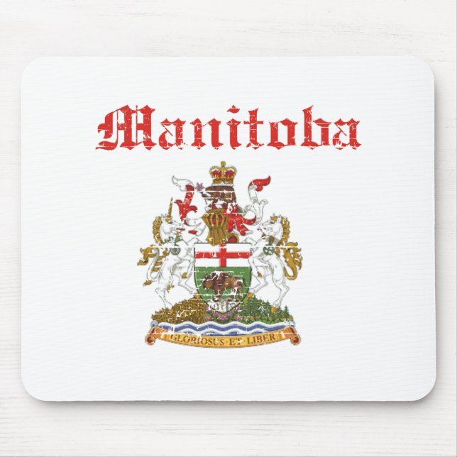Wappen Manitobas Kanada Entwurf Mousepad (Vorne)