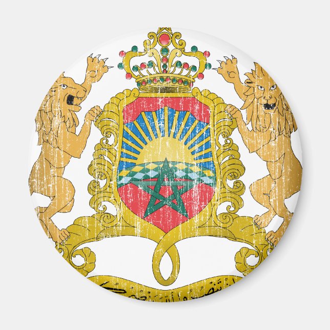 Wappen Marokkos Magnet (Vorne)