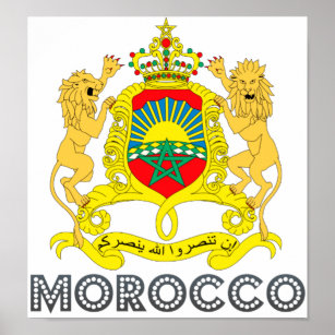 Wappen Marokkos Poster