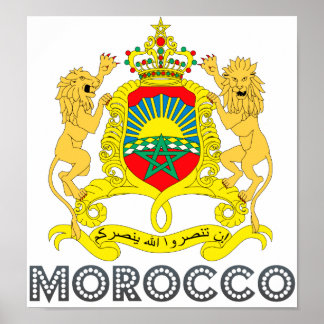 Wappen Marokkos Poster