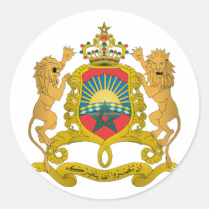 Wappen Marokkos Runder Aufkleber