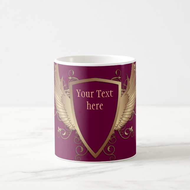 WAPPEN mit WINGS + Text Kaffeetasse (Mittel)
