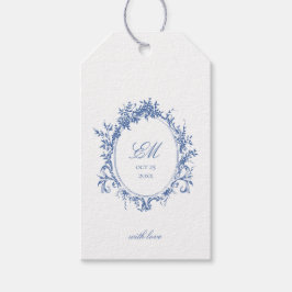 Wappen Monogram Blue Chinoiserie Wedellogo Geschenkanhänger