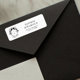 Wappen Monogram French Wedding Rücksendeadresse