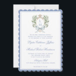 Wappen Monogramm | Einladung zum Hochzeitsfeiern<br><div class="desc">Das elegante Aquarellmonogramm-Wappen verleiht dieser Hochzeitseinladung einen wunderschönen und zeitlosen Look, den jede raffinierte Braut Liebe bekommt. Personalisieren Sie diese Einladung mit Ihren Initialen im Wappen auf der Vorder- und Rückseite. Die Farben sind hellblau, grün, goldgelb und braun. Wenn Sie Fragen haben oder Hilfe bei der Anpassung dieser Einladung benötigen,...</div>