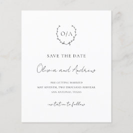 Wappen-Monogramm-Hochzeit speichern Sie das Datum