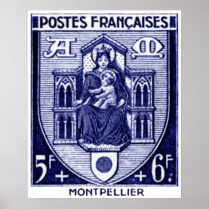 Wappen, Montpellier Frankreich Poster