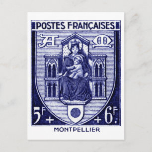 Wappen, Montpellier Frankreich Postkarte