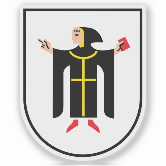 Wappen Münchens (München), Deutschland Aufkleber (Vorderseite)
