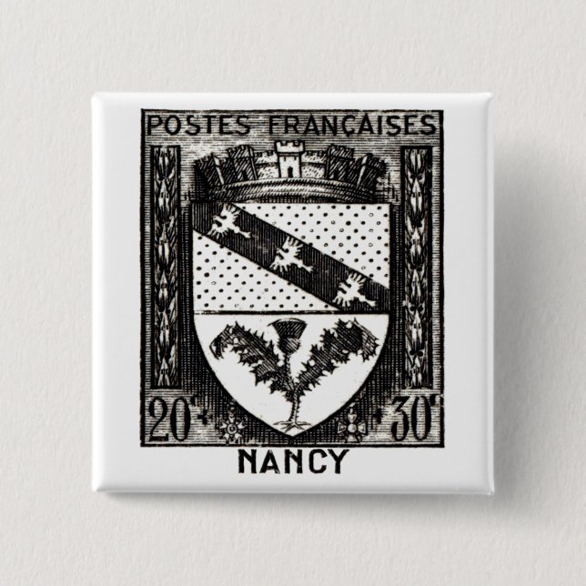 Wappen, Nancy Frankreich Button (Vorderseite)