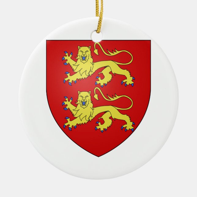 Wappen Normandies (Frankreich) Keramikornament (Vorne)
