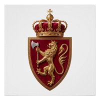 Wappen Norwegens Landeswappen Symbol Emblem Flagge