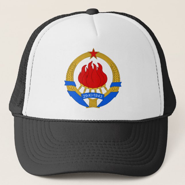 Wappen offizielles Wappenkunde Jugoslawiens Truckerkappe (Vorderseite)