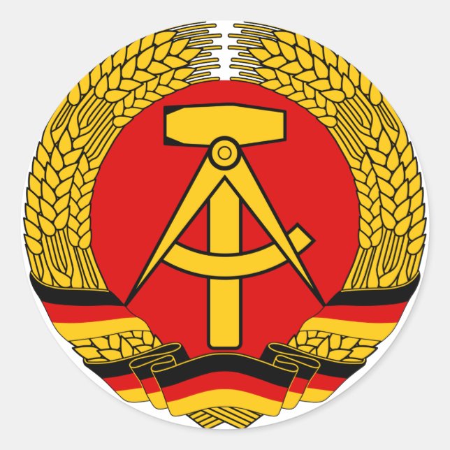 Wappen Ostdeutschland Offiziell Heraldry Symbol Runder Aufkleber (Vorderseite)