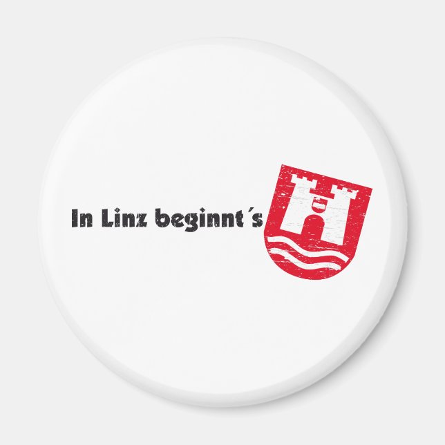 Wappen Österreich Oberösterreich In Linz beginnt´s Magnet (Vorne)
