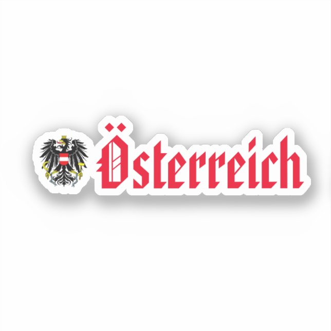 Wappen Österreichs Aufkleber (Vorderseite)