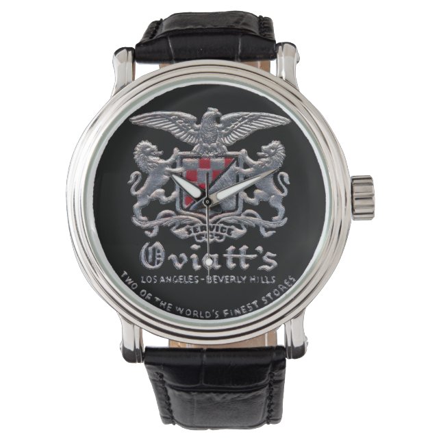 Wappen "Oviatts" der 50er Jahre Armbanduhr (Vorderseite)