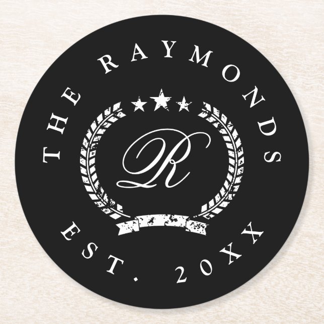 Wappen-Papier-Untersetzer des kundenspezifischen Runder Pappuntersetzer (Vorderseite)