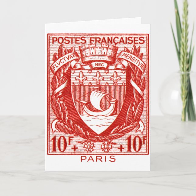 Wappen Paris, Frankreich Karte (Vorderseite)