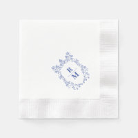 Wappen personalisiert Hochzeit Monogram Papier Nap