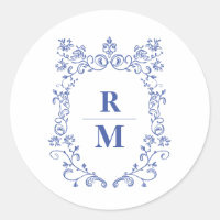Wappen personalisiert Hochzeit Monogramm Etikett
