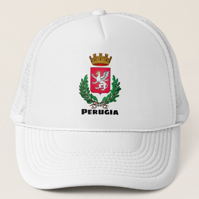 Wappen Perugias, Italien Truckerkappe (Vorderseite)