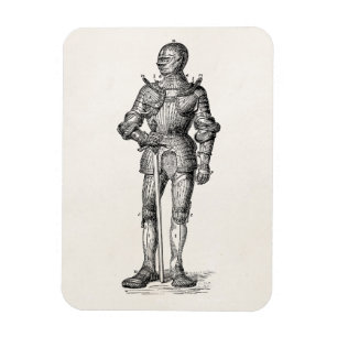 Wappen Ritter-die glänzende Rüstungs-Klinge Magnet