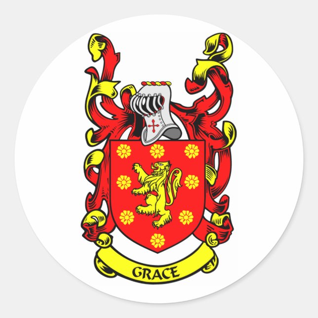Wappen Runder Aufkleber (Vorderseite)
