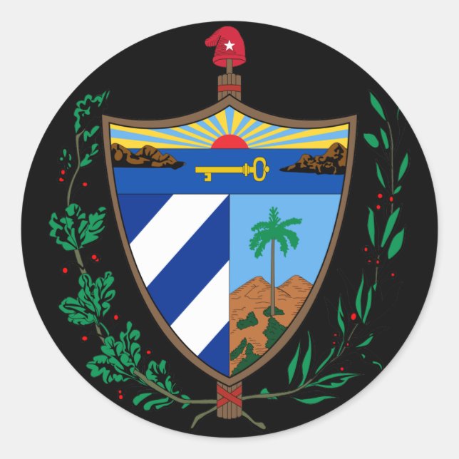 Wappen Runder Aufkleber (Vorderseite)