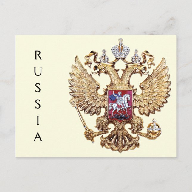 Wappen Russlands Postkarte (Vorderseite)