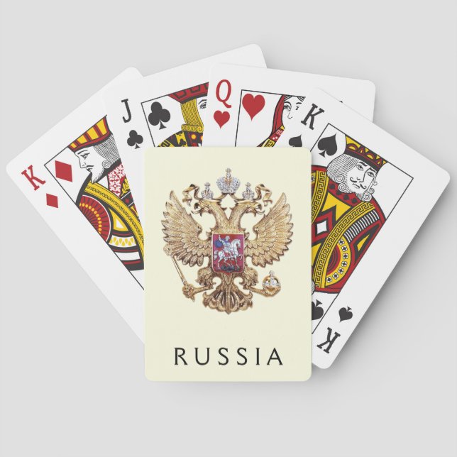 Wappen Russlands Spielkarten (Rückseite)