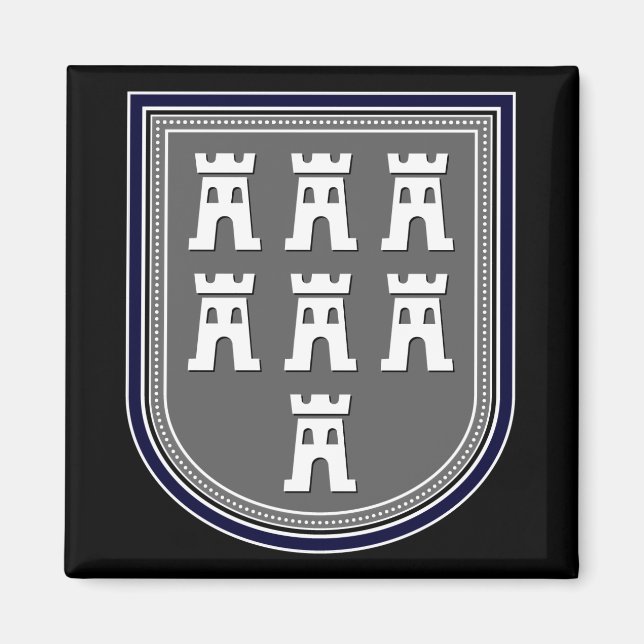 Wappen Sachsens Magnet (Vorne)