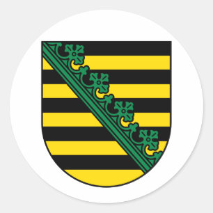 Wappen Sachsens (Sachsen), DEUTSCHE Aufkleber