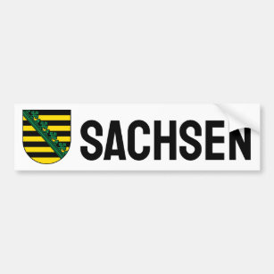 Wappen Sachsens (Sachsen), DEUTSCHE Autoaufkleber