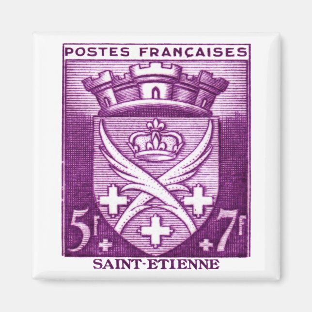 Wappen, Saint Etienne Frankreich Magnet (Vorne)
