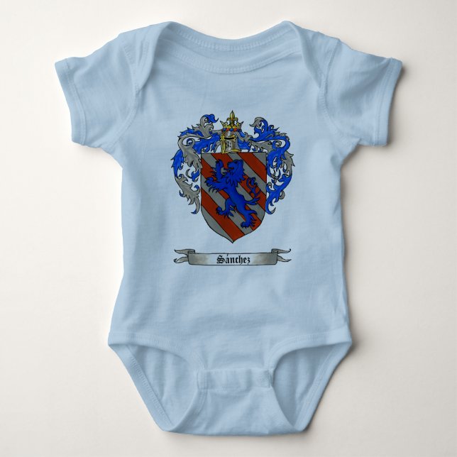 Wappen Sanchez (von Asturien) Baby Strampler (Vorderseite)