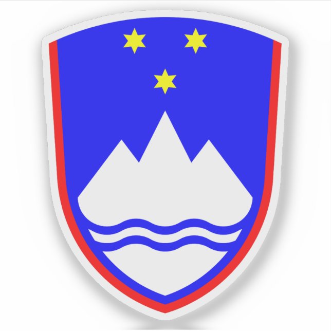 Wappen Sloweniens Aufkleber (Vorderseite)