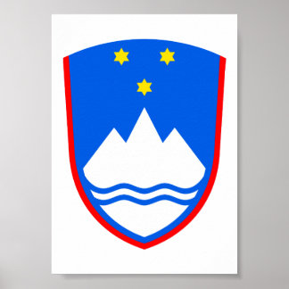 Wappen Sloweniens Poster