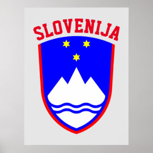 Wappen Sloweniens Poster