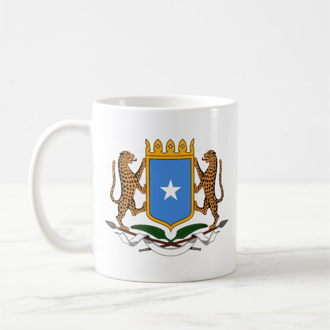 Wappen Somalias Tasse des Kaffees (Links)