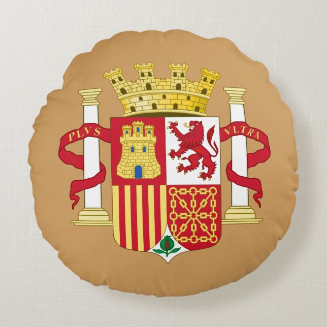 Wappen Spaniens Rundes Kissen (Vorderseite)