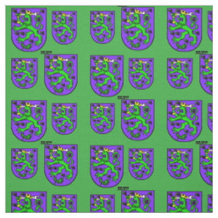 Wappen St. Urho lila grünes Gewebe Stoff